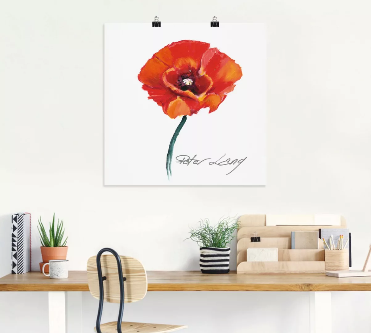 Artland Wandbild "Blume weiß III", Blumen, (1 St.), als Leinwandbild, Poste günstig online kaufen