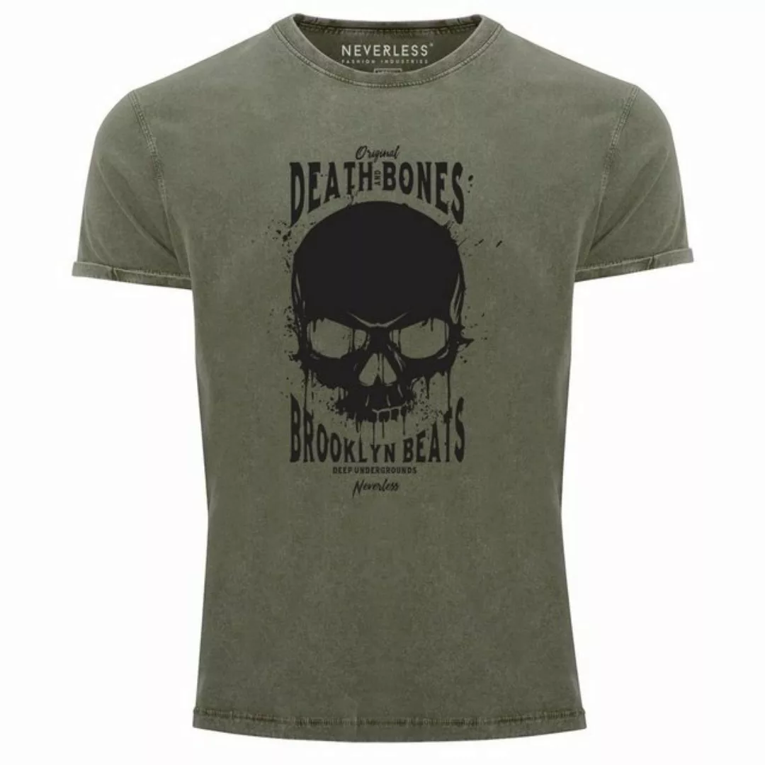 Neverless Print-Shirt Neverless® Herren T-Shirt Vintage Shirt Printshirt Sk günstig online kaufen