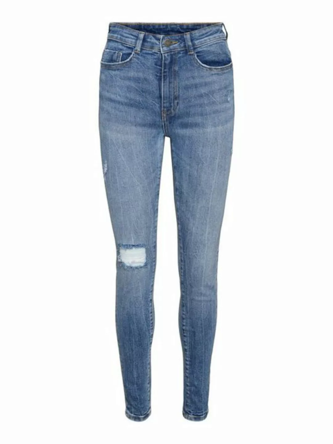 Noisy May Damen Jeans NMCALLIE HW SKNNY DES AZ190MB Skinny Fit Blau - Mediu günstig online kaufen