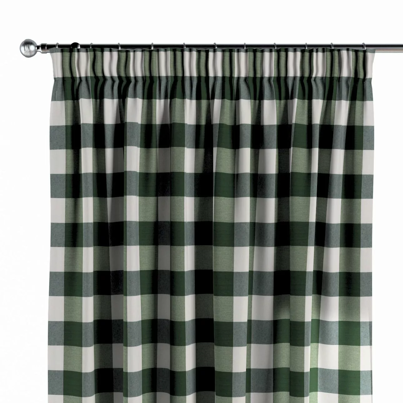 Vorhang mit Kräuselband, grün-ecru, Quadro (144-36) günstig online kaufen