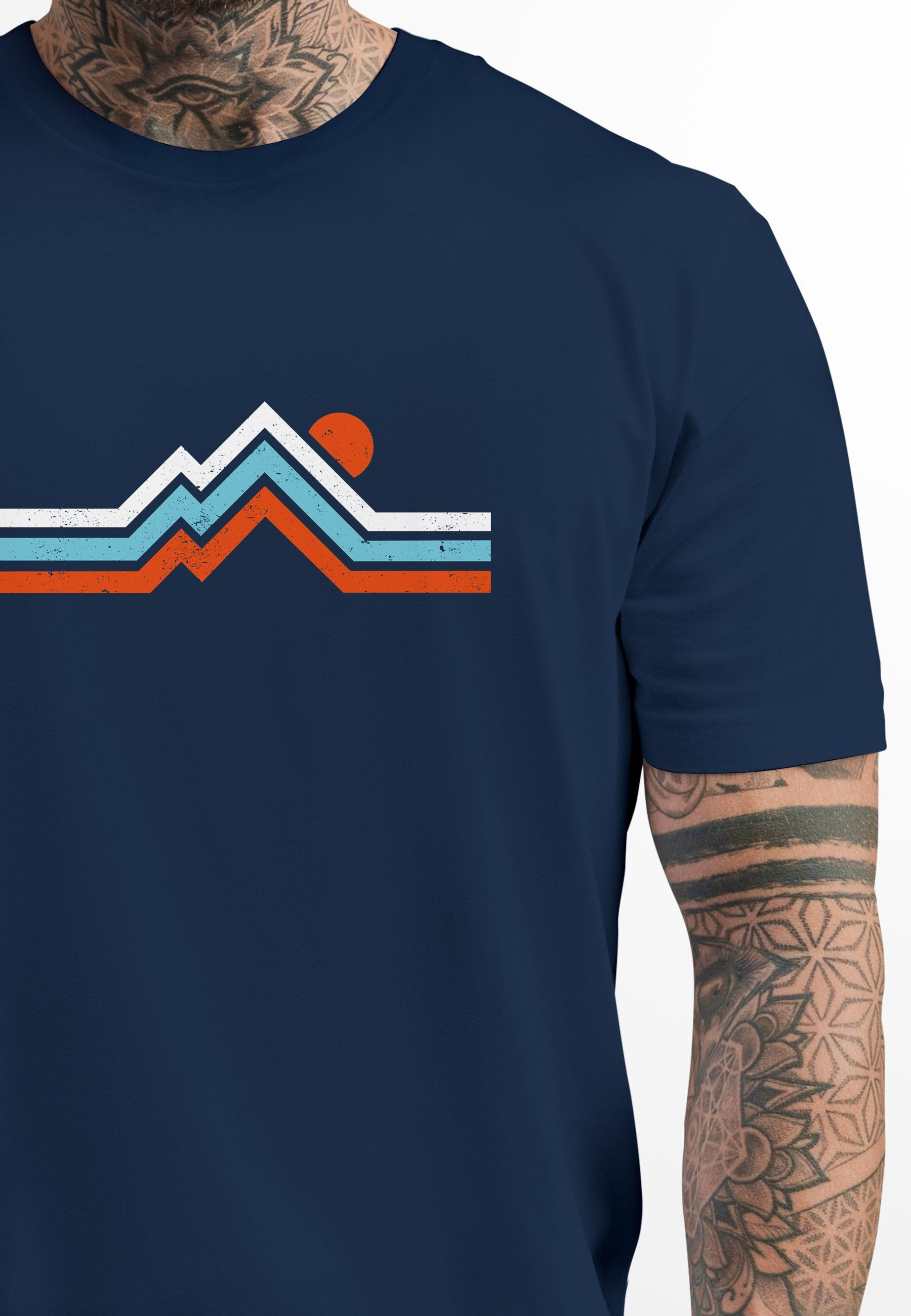 Neverless Print-Shirt Herren T-Shirt Berge Wandern günstig online kaufen