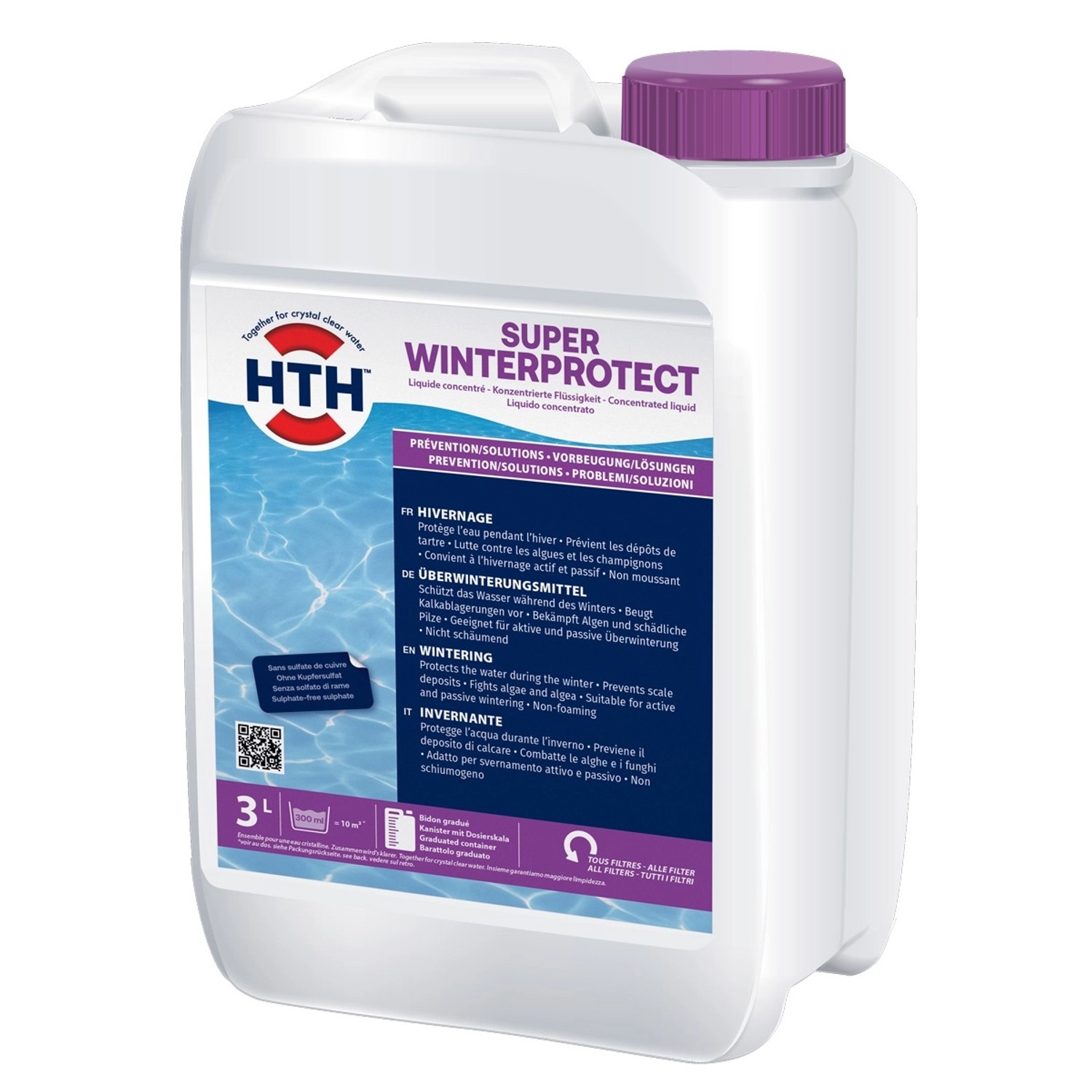 HTH Super Winterprotect 3 Liter Wintermittel Algezid Präventiv Schaumfrei P günstig online kaufen