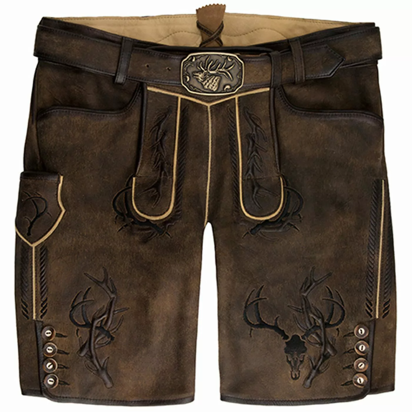Spieth & Wensky Trachtenlederhose Dragon Kurzhose günstig online kaufen