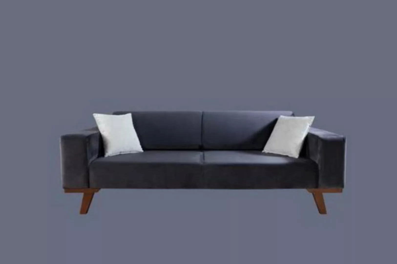JVmoebel Sofa Luxus Dreisitzer Blau Sofa 3 Sitzer Design Modern Möbel Couch günstig online kaufen