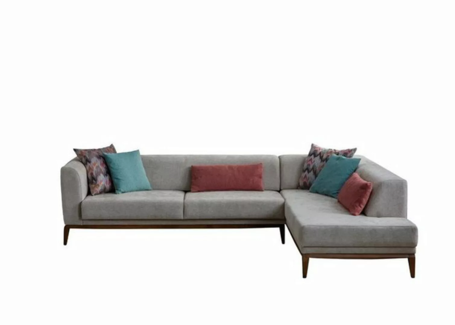 JVmoebel Ecksofa Graues Ecksofa L-Form Wohnlandschaft Wohnzimmer Luxus Sofa günstig online kaufen