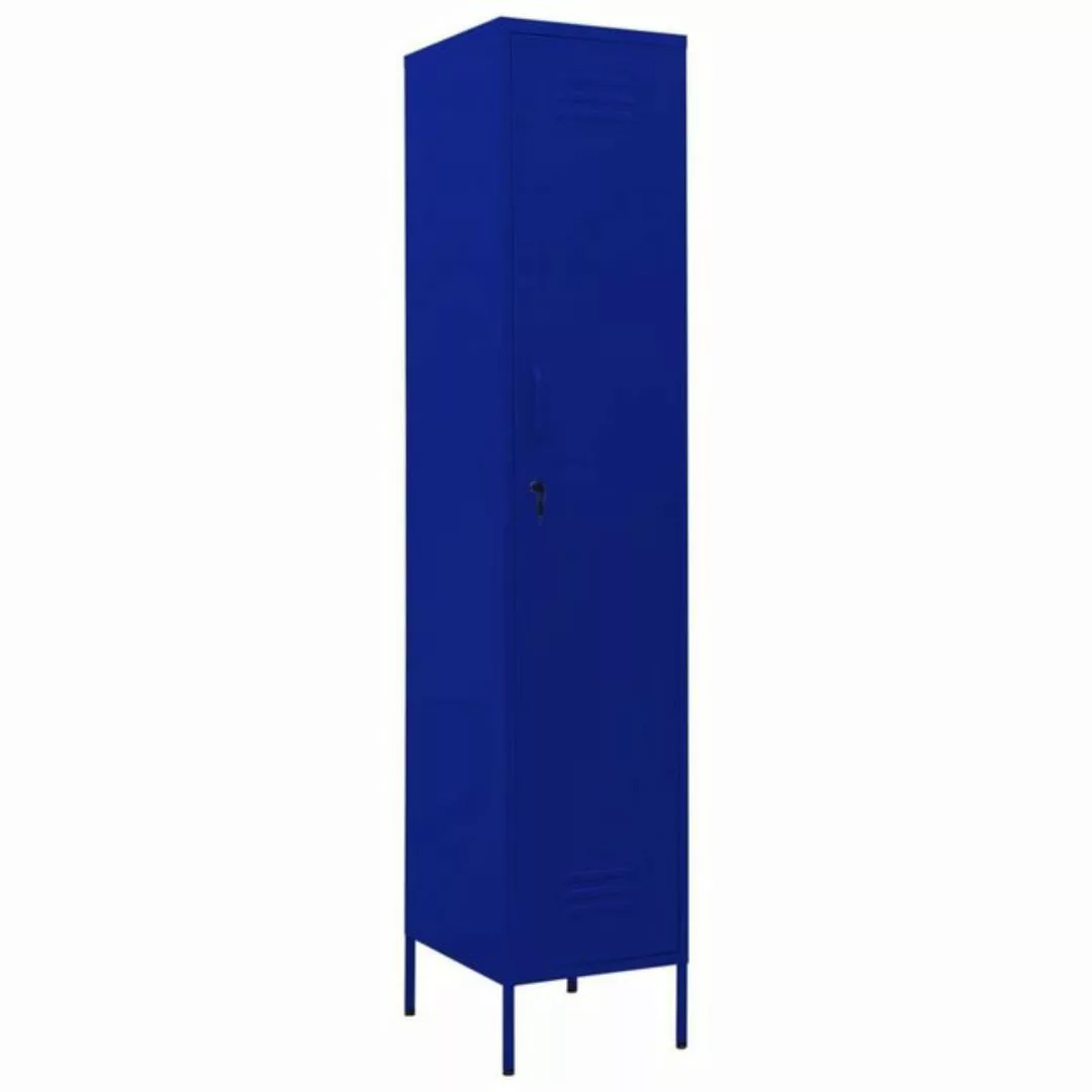 vidaXL Aktenschrank Schließfachschrank Marineblau 35x46x180 cm Stahl günstig online kaufen