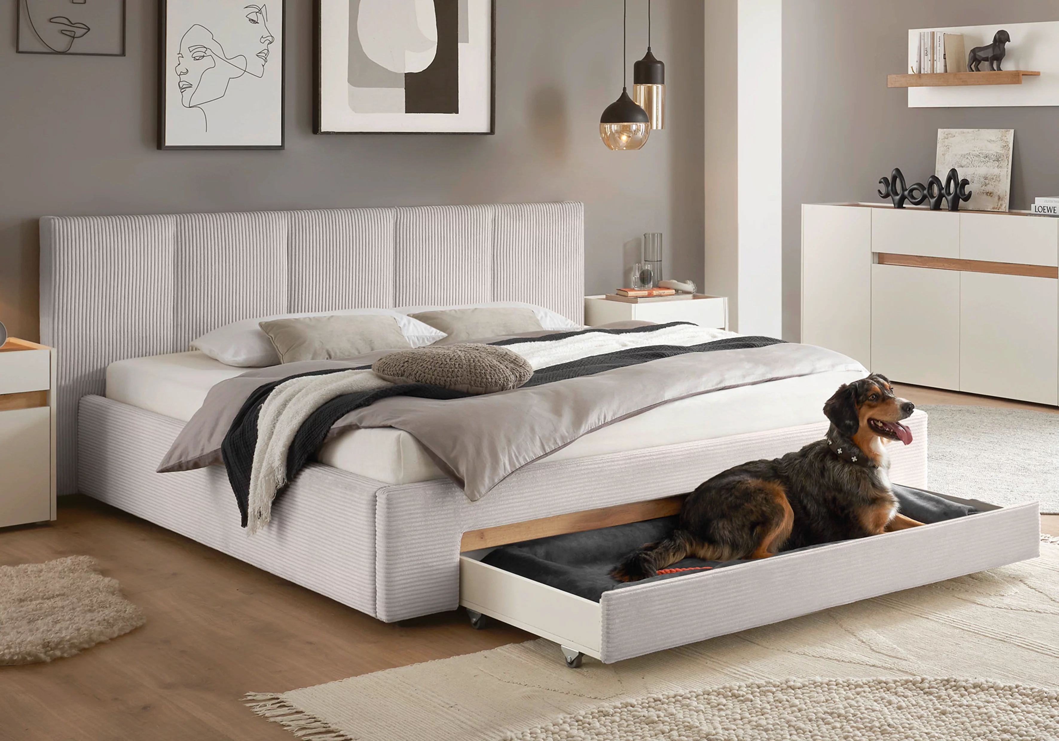 INOSIGN Polsterbett "CiTY/GiRON, Bettgestell mit Bettkasten, gepolstertes S günstig online kaufen