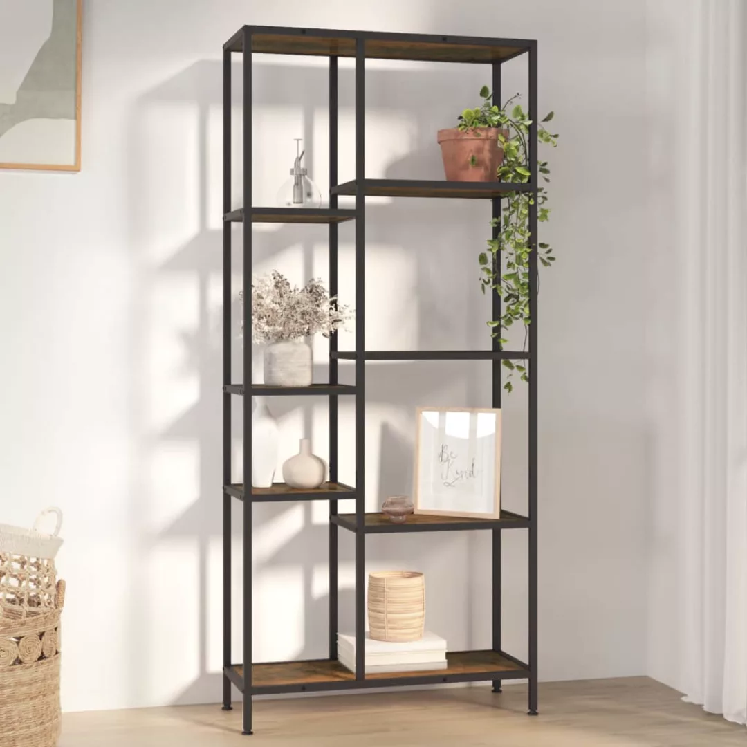 Vidaxl Bücherregal 80x30x180 Cm Stahl Und Holzwerkstoff günstig online kaufen
