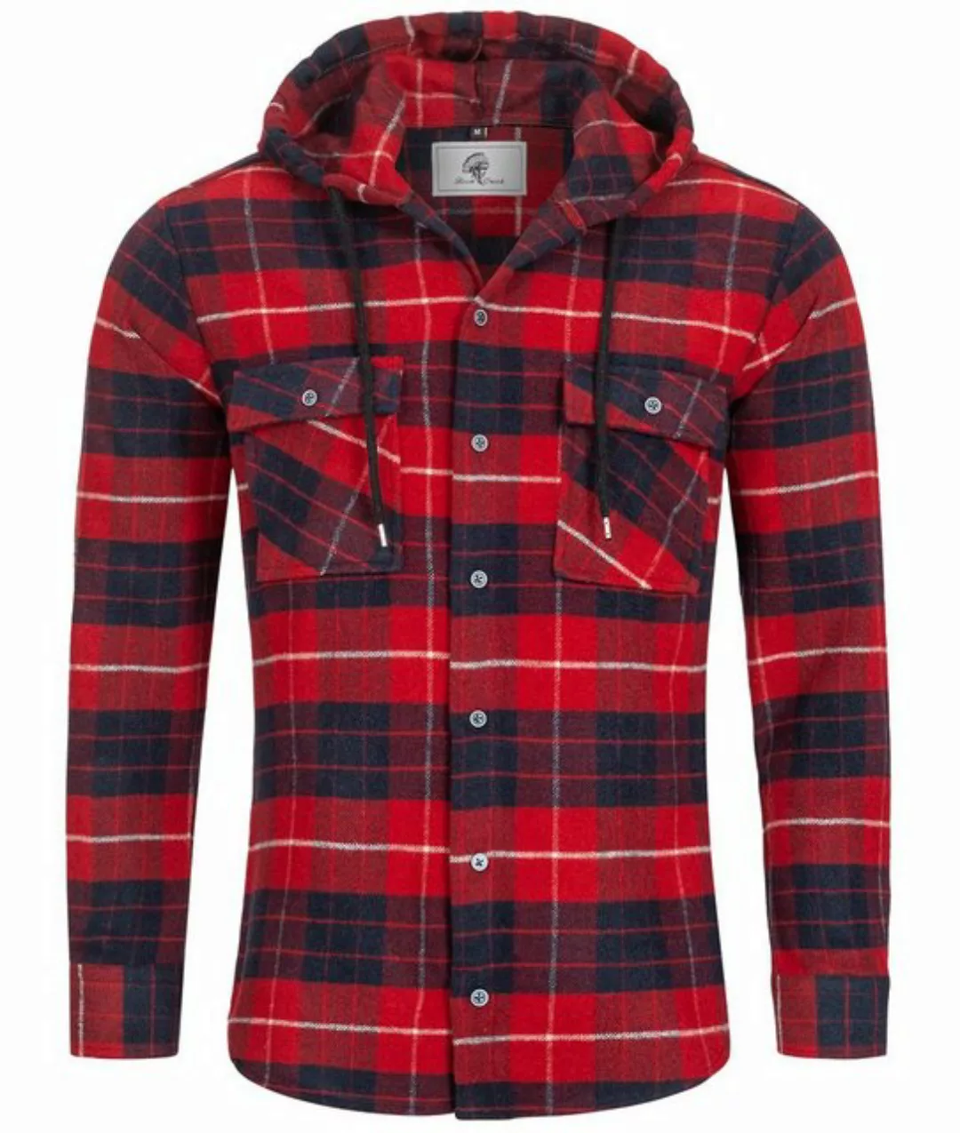 Rock Creek Flanellhemd Herren Hemd Flanellhemd mit Kapuze H-255 günstig online kaufen