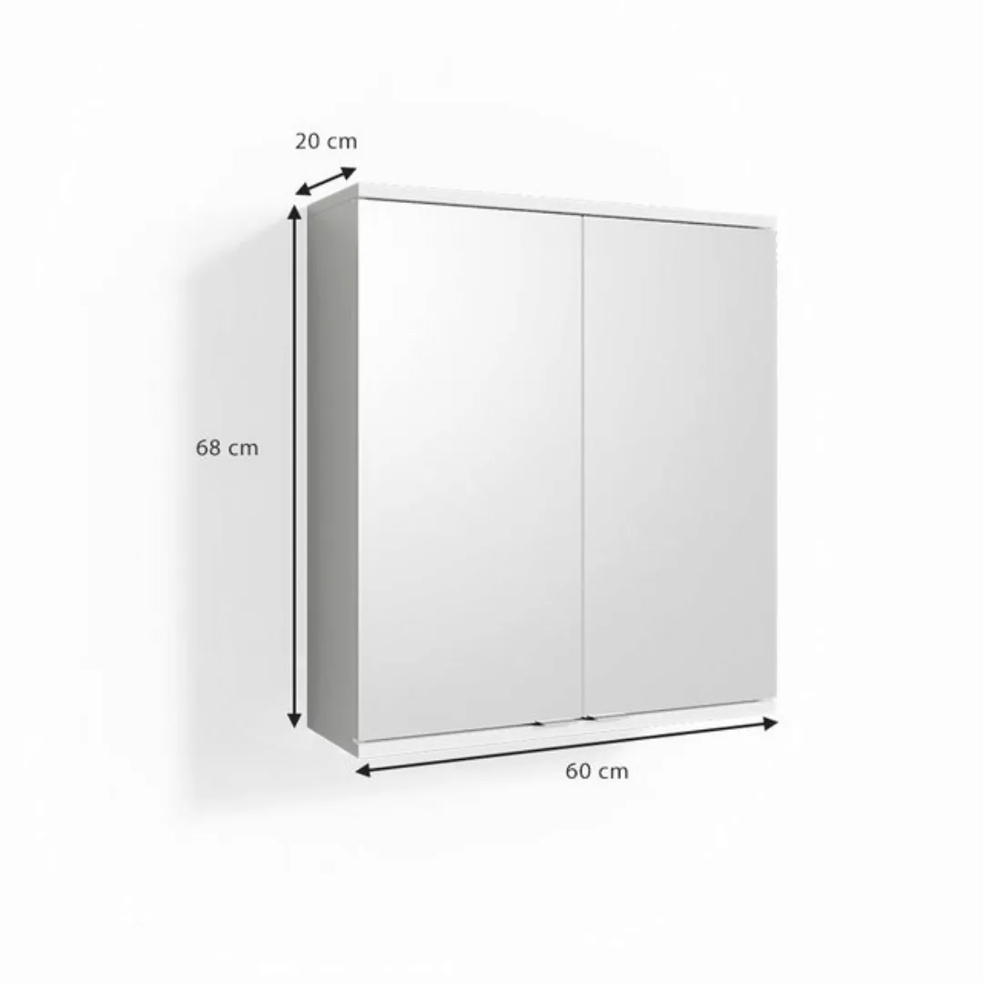 Vicco Spiegelschrank Roy 60 cm Weiß weiß günstig online kaufen
