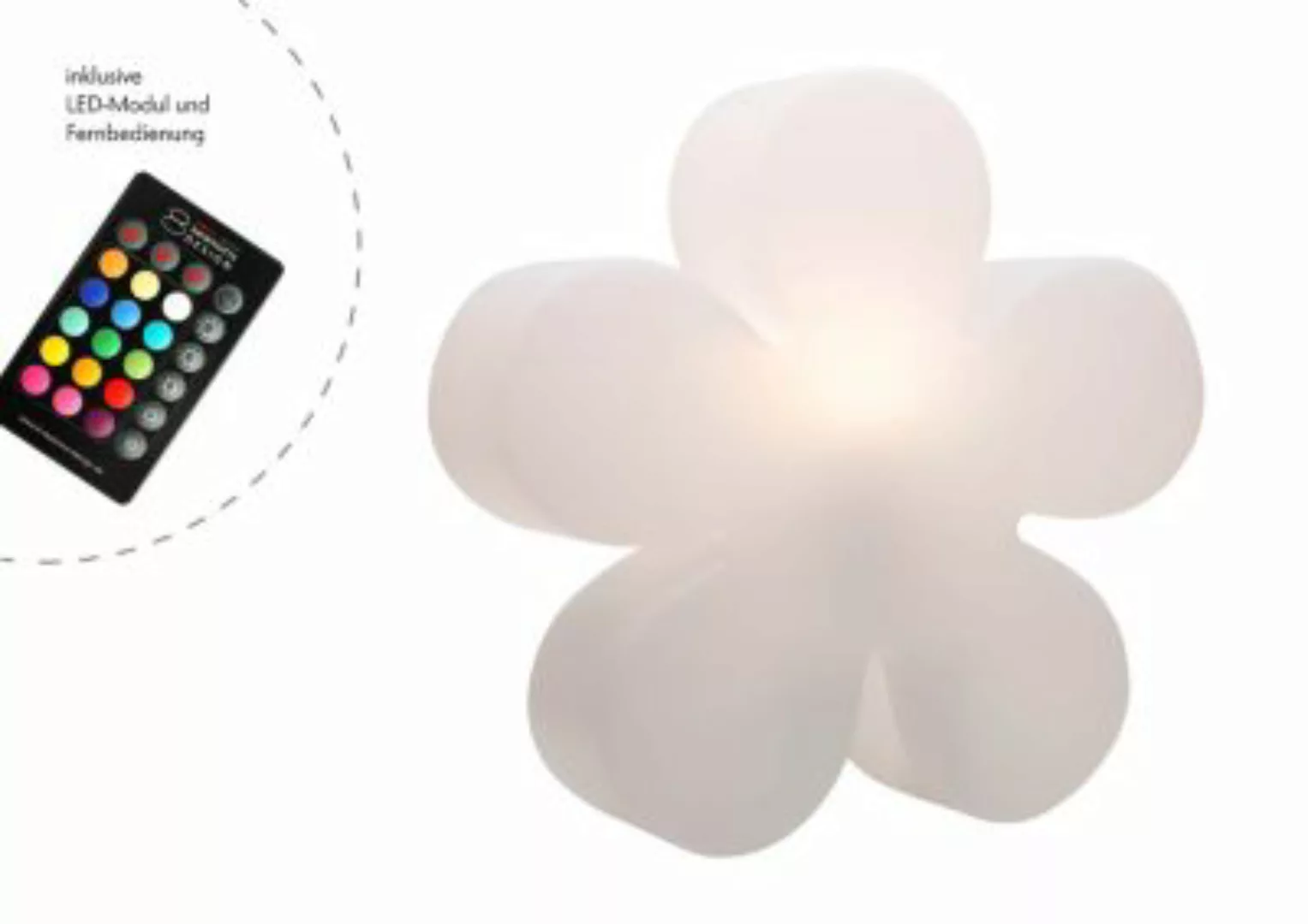 8 seasons design Shining Flower (RGB) Gartenleuchte weiß günstig online kaufen