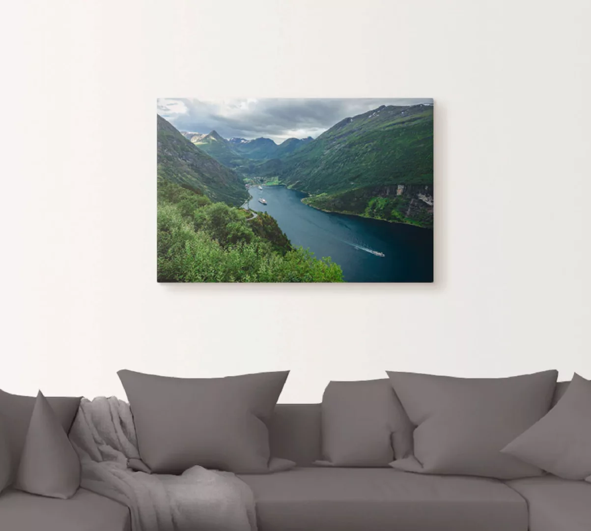 Artland Wandbild »Blick auf den Geirangerfjord Norwegen«, Küste, (1 St.), a günstig online kaufen