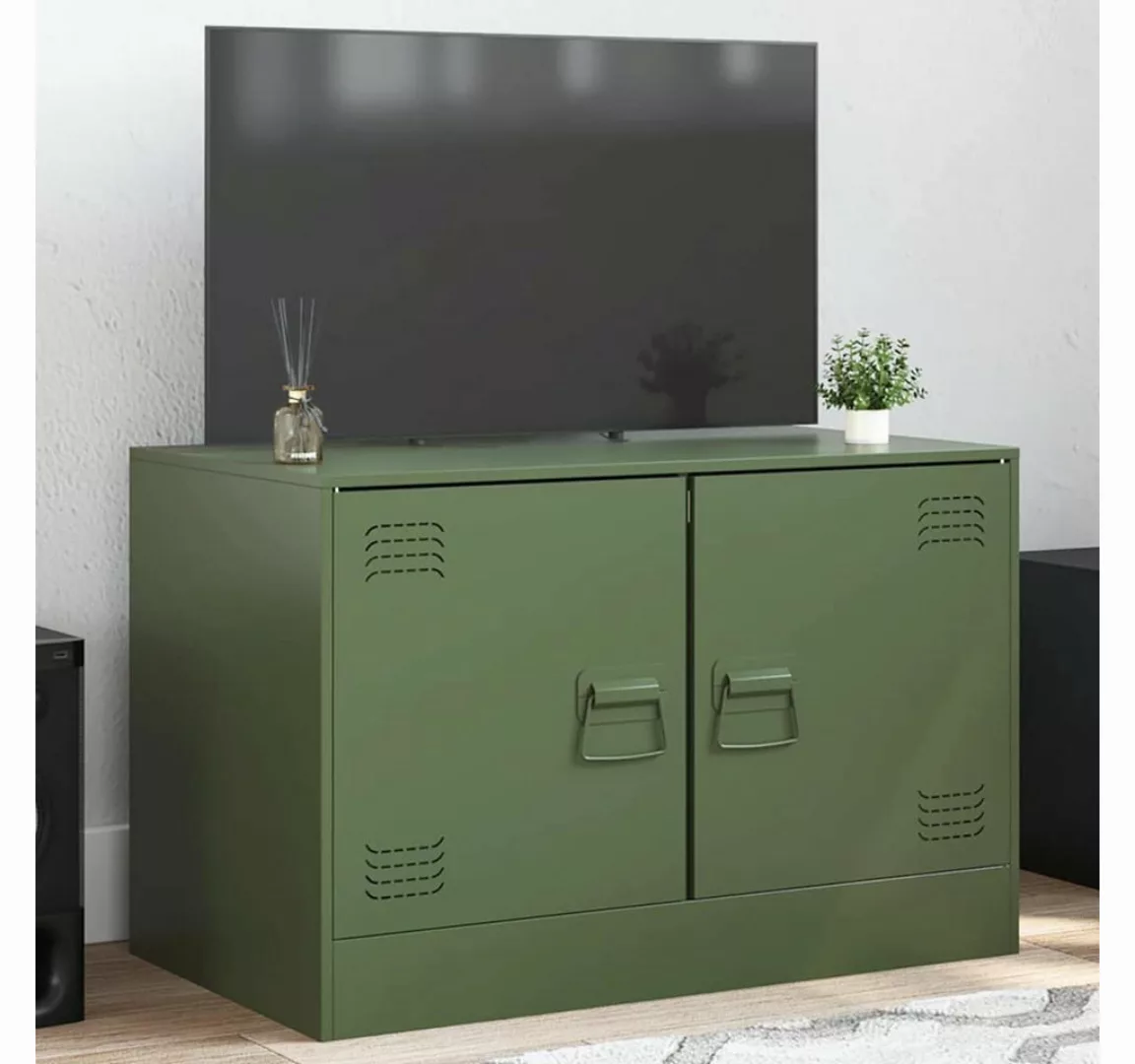 vidaXL TV-Schrank TV-Schrank Olivgrün 67x39x44 cm Stahl (1-St) günstig online kaufen