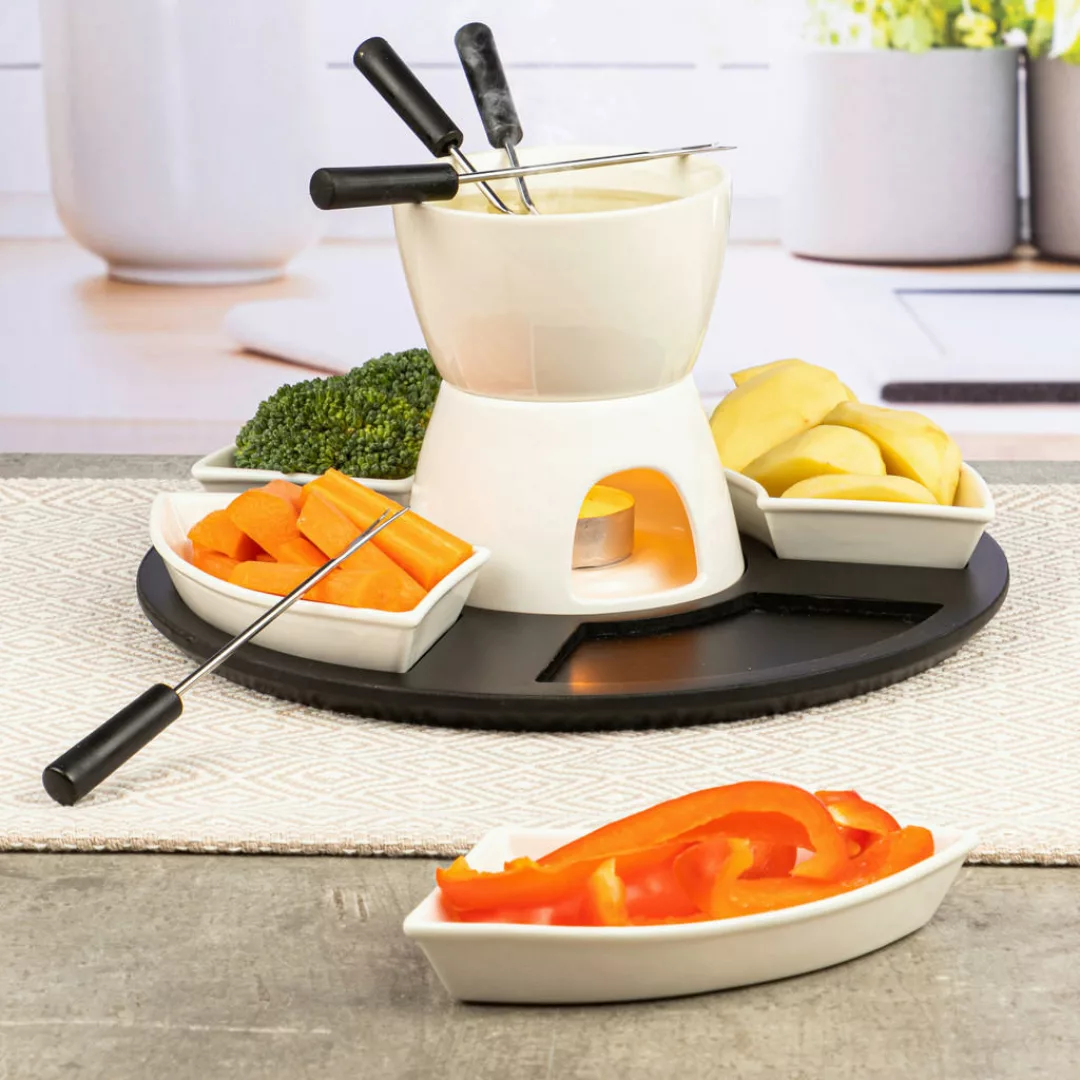 HI Fondue-Set weiß Keramik günstig online kaufen