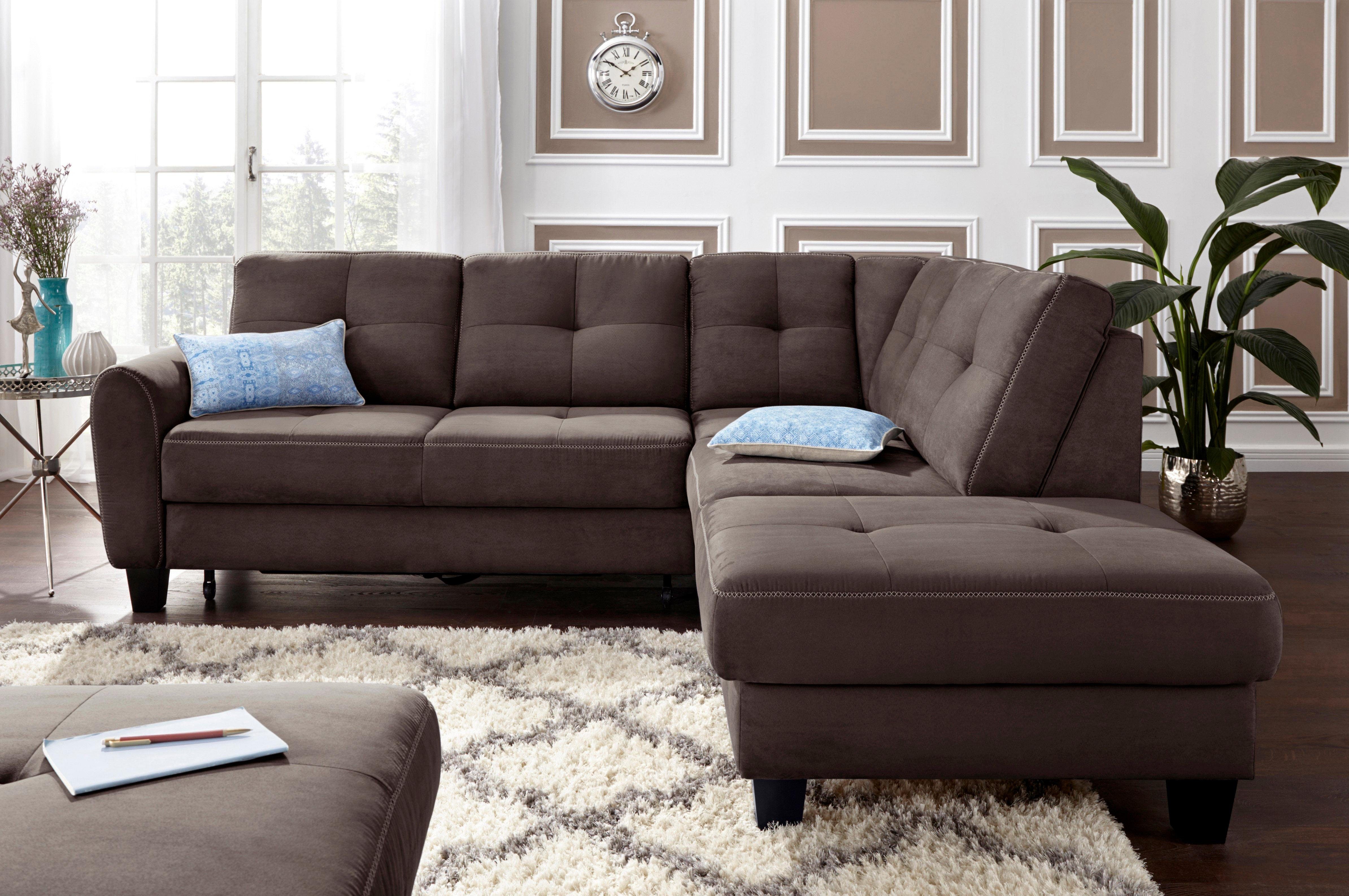 sit&more Ecksofa "Pablo L-Form", wahlweise mit Bettfunktion günstig online kaufen