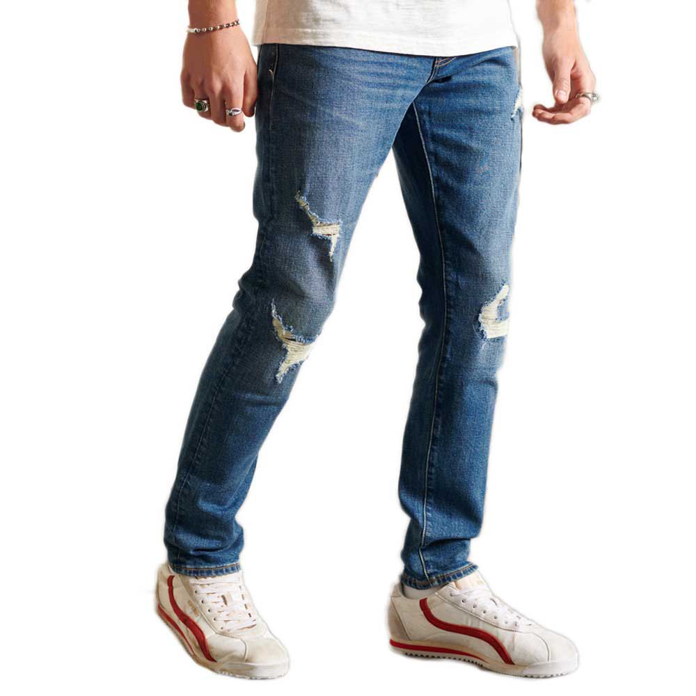 Superdry Slim Jeans 32 Stanton Bright Blue Vintage günstig online kaufen