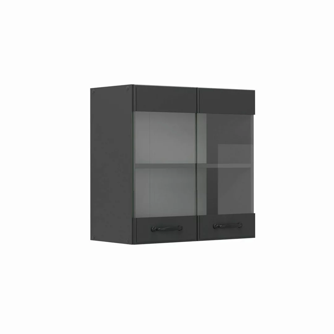 Vicco Glashängeschrank R-Line, Anthrazit Landhaus/Anthrazit, 60 günstig online kaufen