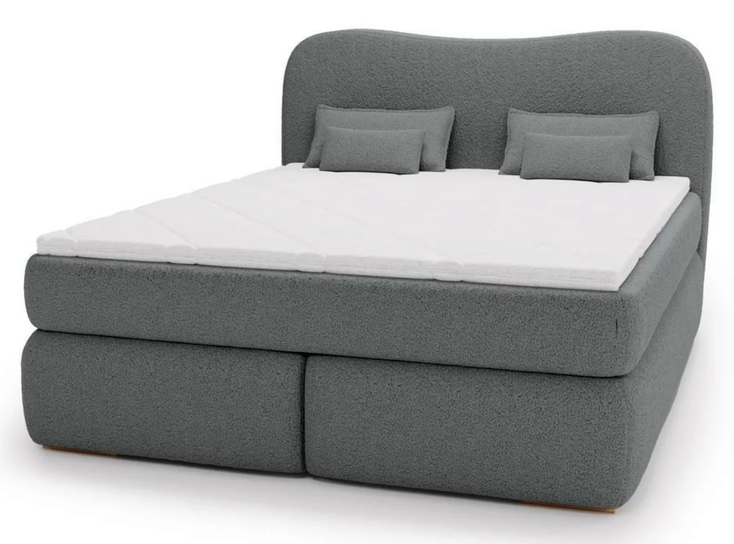 NADUVI Collection | Lavelle Boxspringbett Bouclé mit Stauraum günstig online kaufen