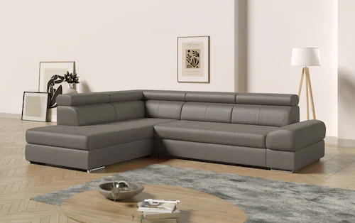 sit&more Ecksofa Broadway L-Form, mit verstellbaren Kopfteilen, wahlweise m günstig online kaufen