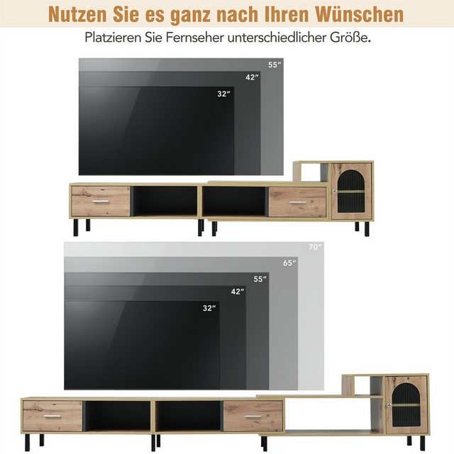 autolock TV-Schrank Moderner TV-Schrank,Erweiterbarer TV-Schrank in Holzopt günstig online kaufen