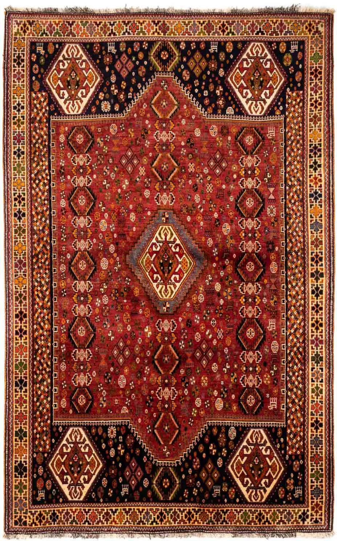 morgenland Wollteppich »Shiraz Medaillon 271 x 152 cm«, rechteckig, Unikat günstig online kaufen