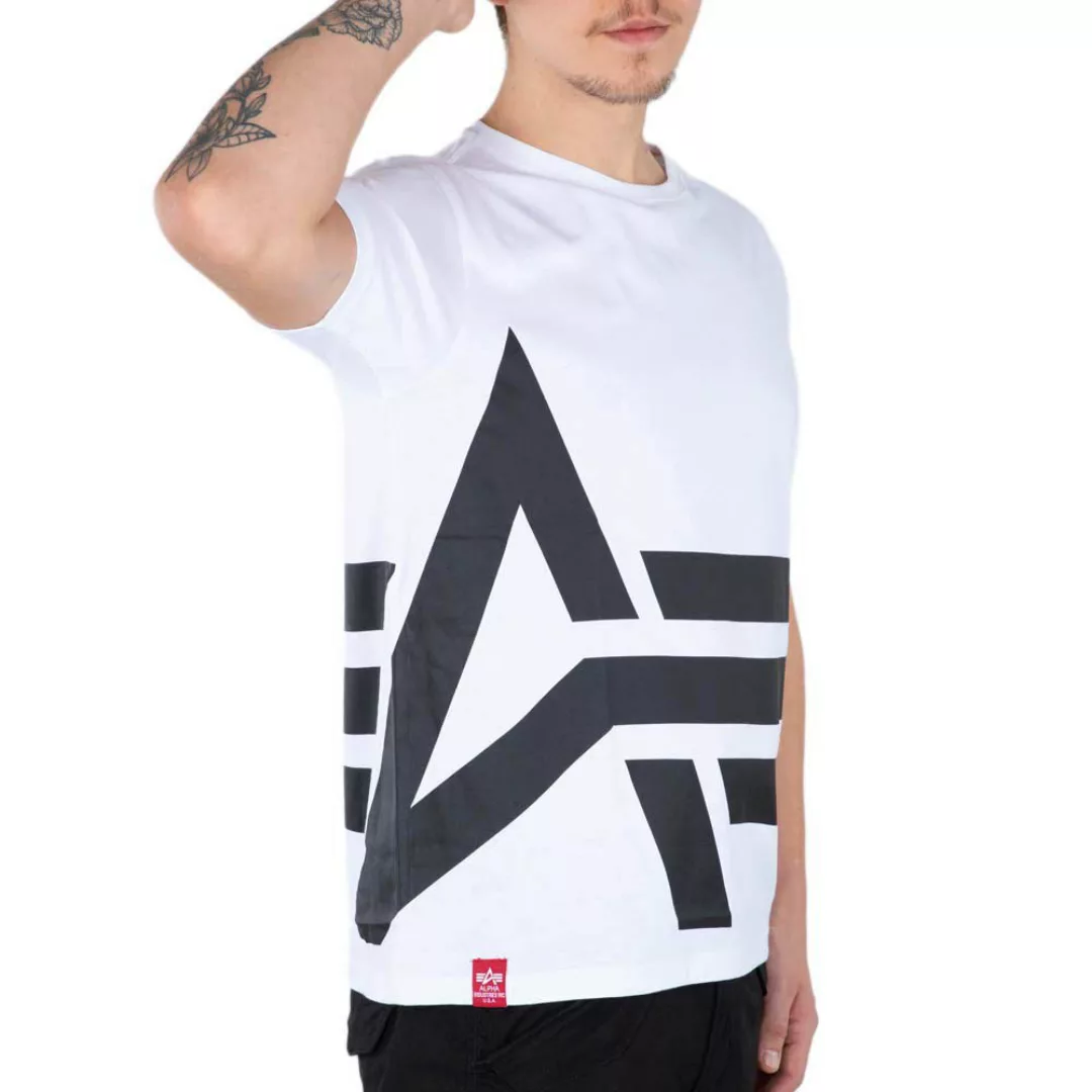 Alpha Industries Side Logo Kurzärmeliges T-shirt XL White günstig online kaufen