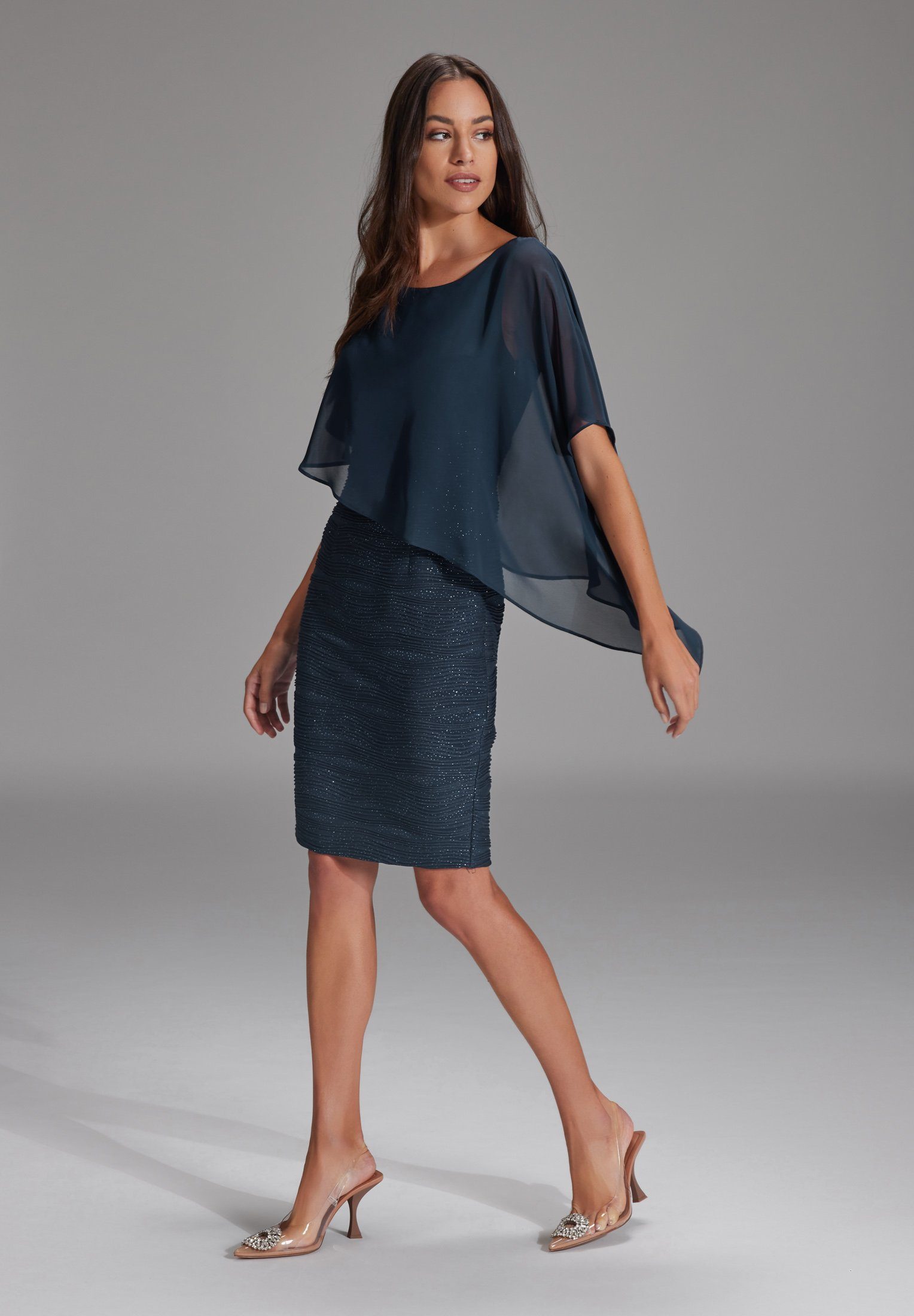 SWING Cocktailkleid Taillierter Schnitt mit asymmetrisch günstig online kaufen