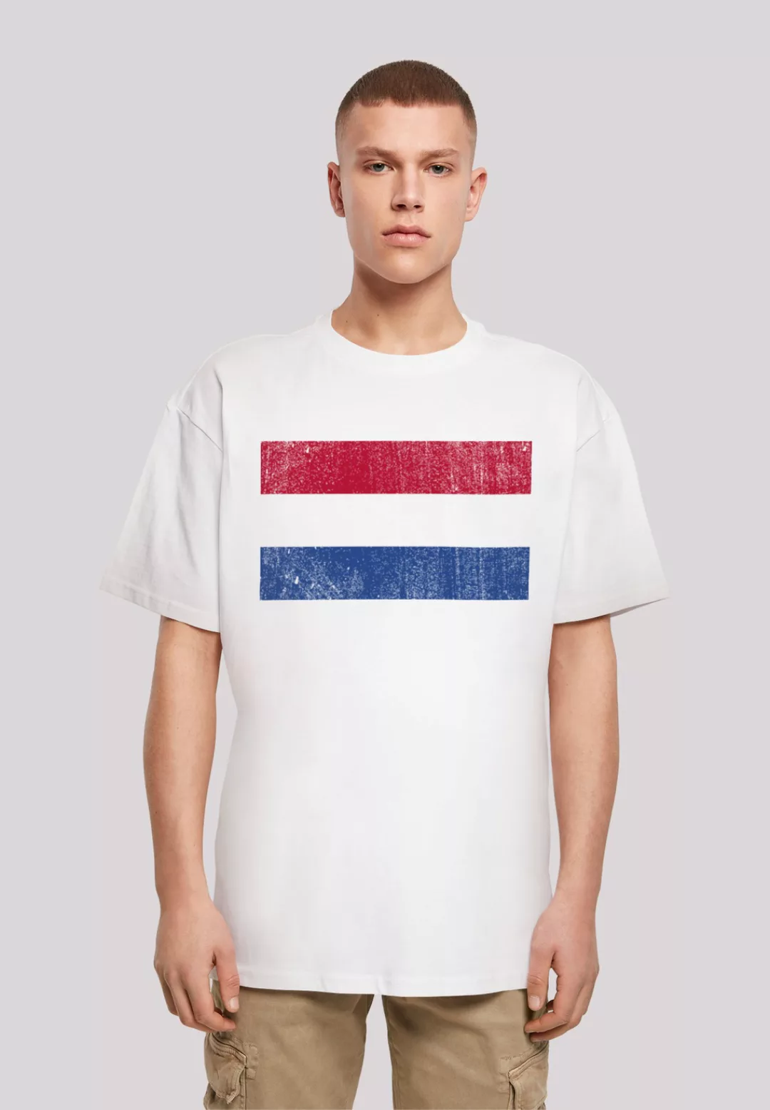 F4NT4STIC T-Shirt "Netherlands NIederlande Holland Flagge distressed", Prin günstig online kaufen