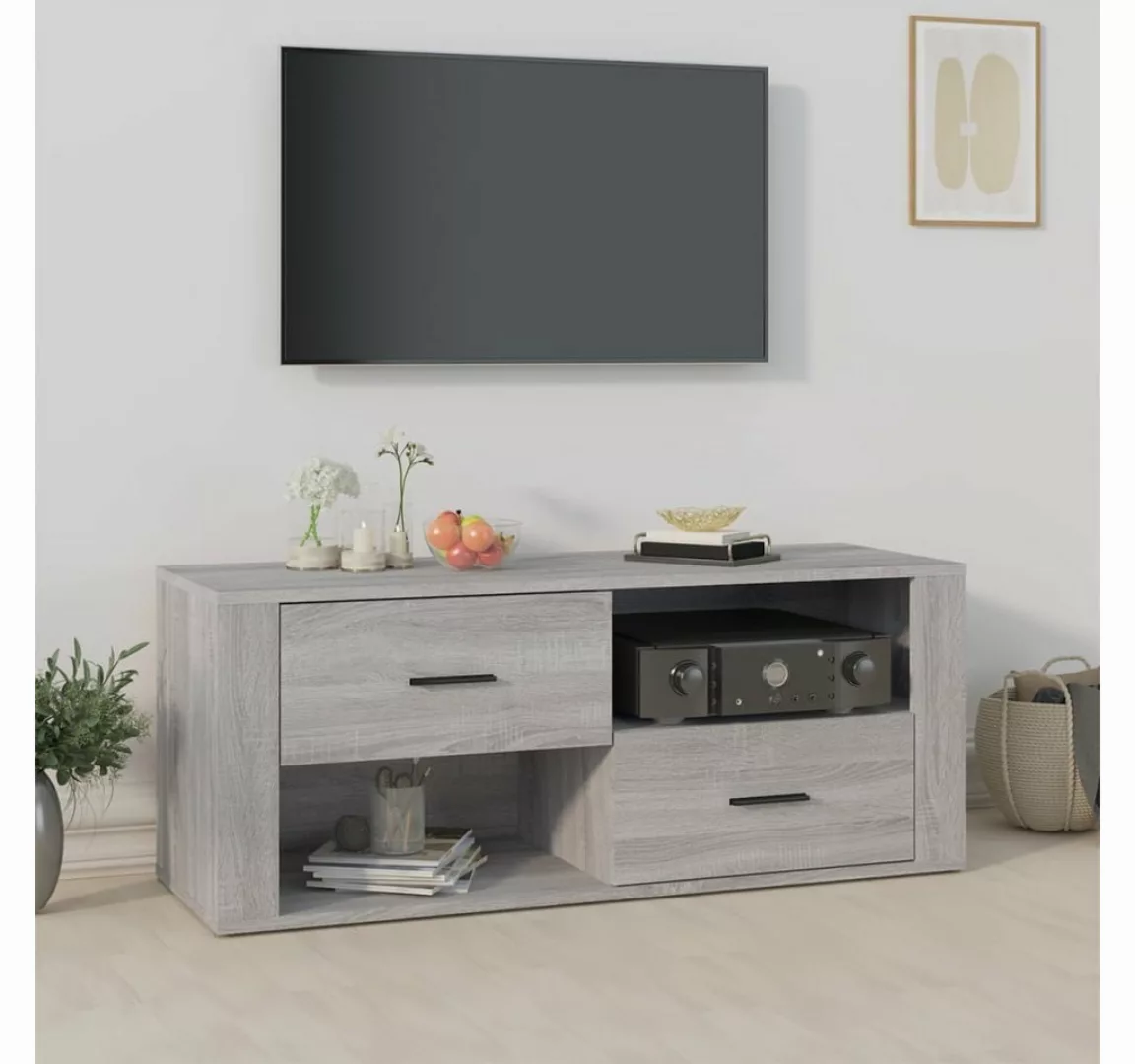 furnicato TV-Schrank Grau Sonoma 100x35x40 cm Holzwerkstoff günstig online kaufen