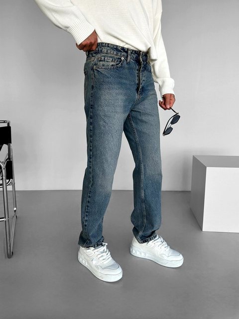 Abluka Bequeme Jeans FADED EFFECT REGULAR FIT JEANS DARK BLUE günstig online kaufen