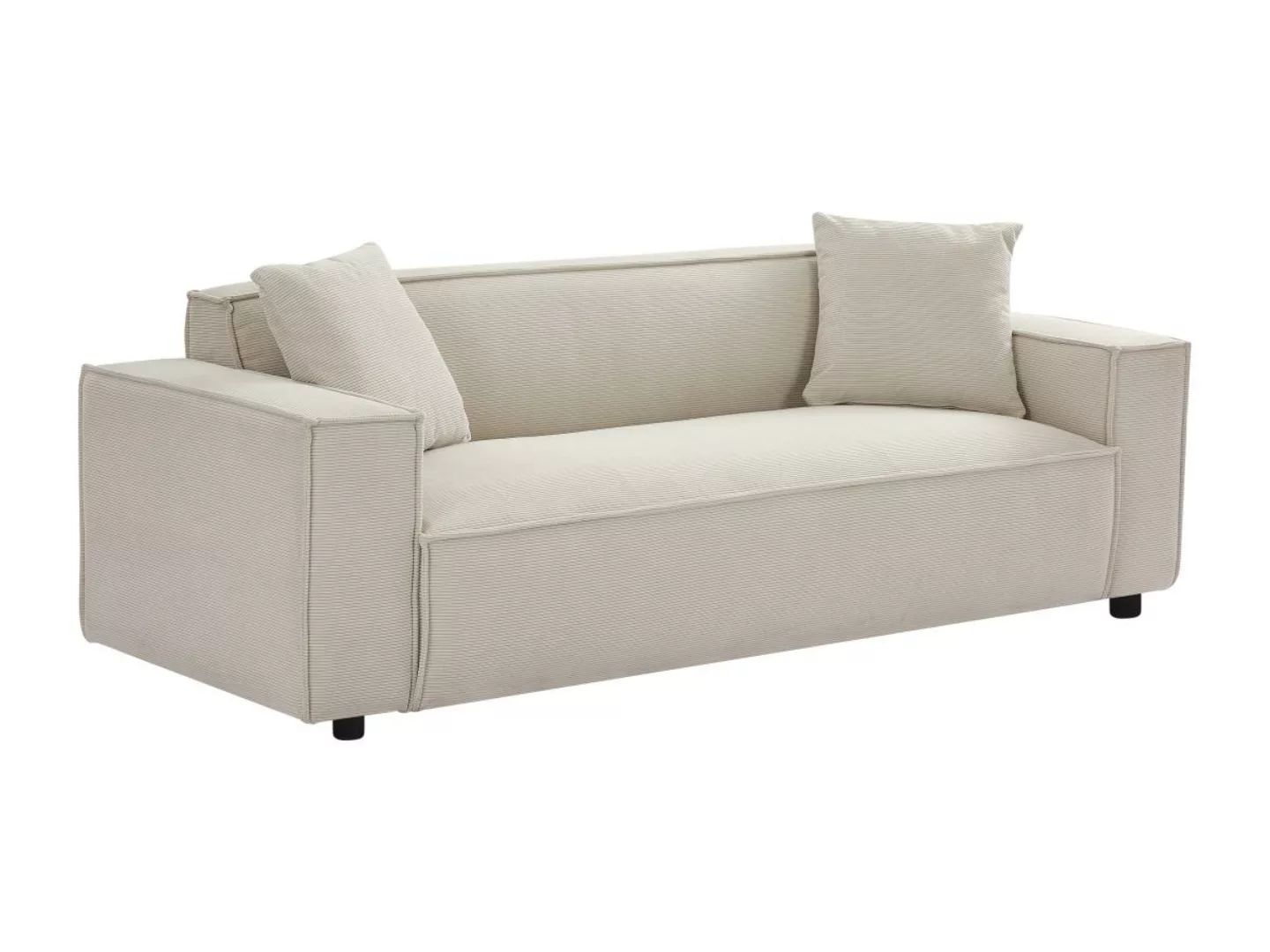 Sofa 3-Sitzer - Cord - Beige - BORORE günstig online kaufen