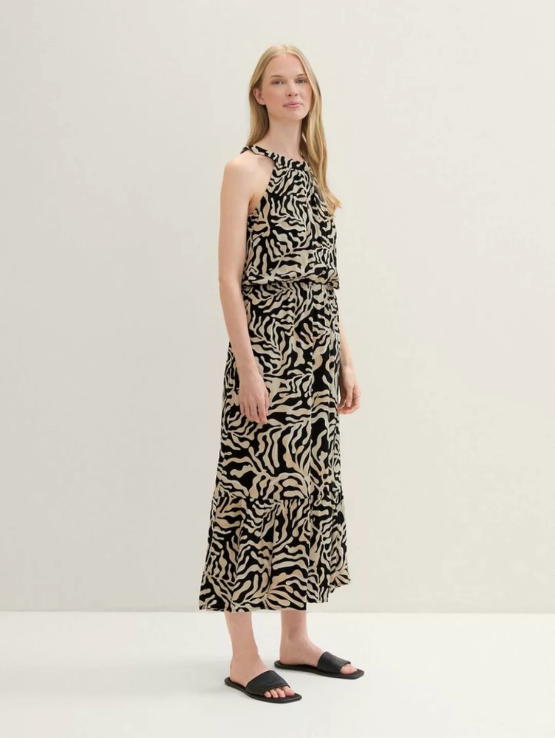 TOM TAILOR Sommerkleid Maxikleid mit Allover-Print günstig online kaufen