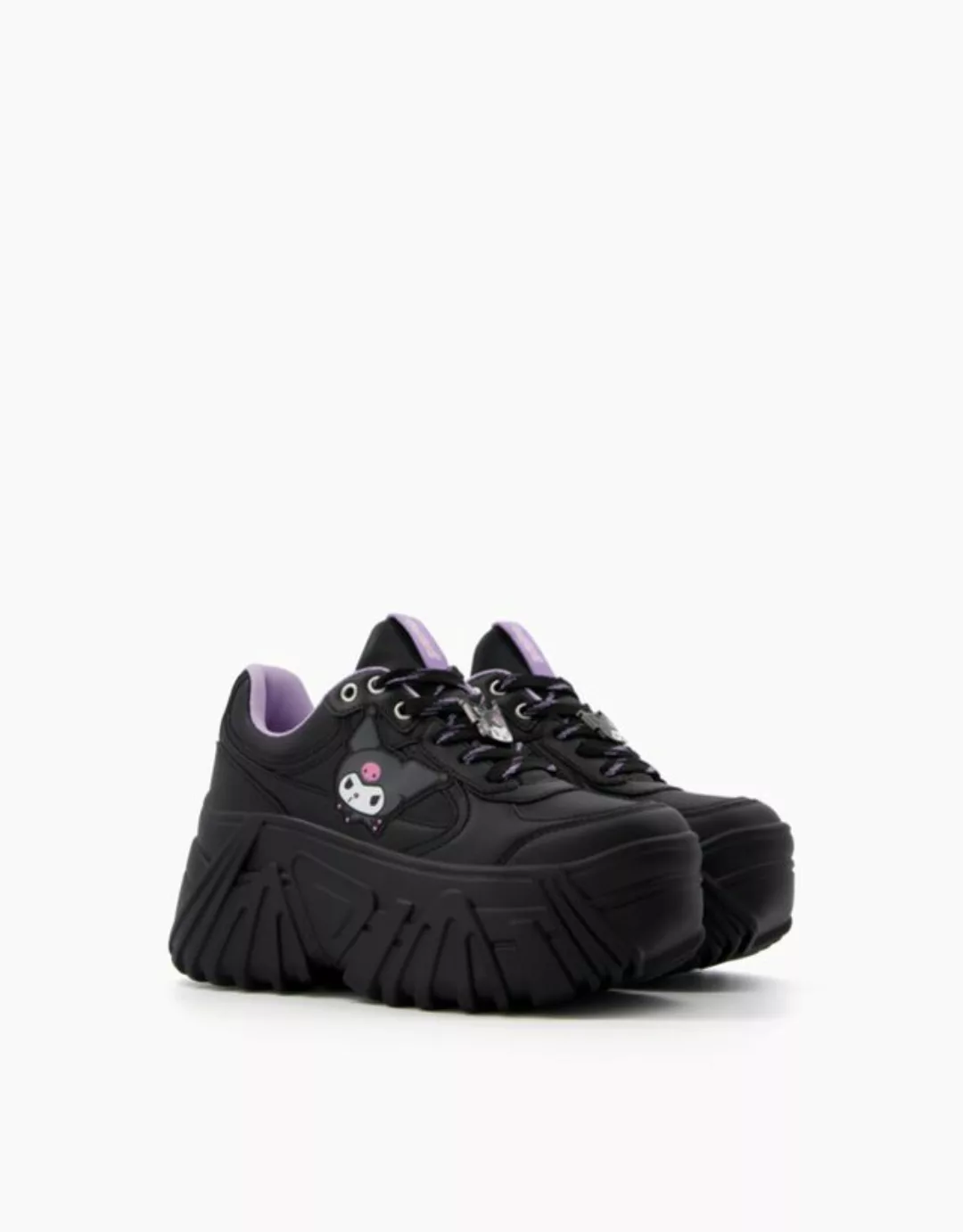 Bershka Plateau-Sneaker Kuromi Damen 39 Schwarz günstig online kaufen