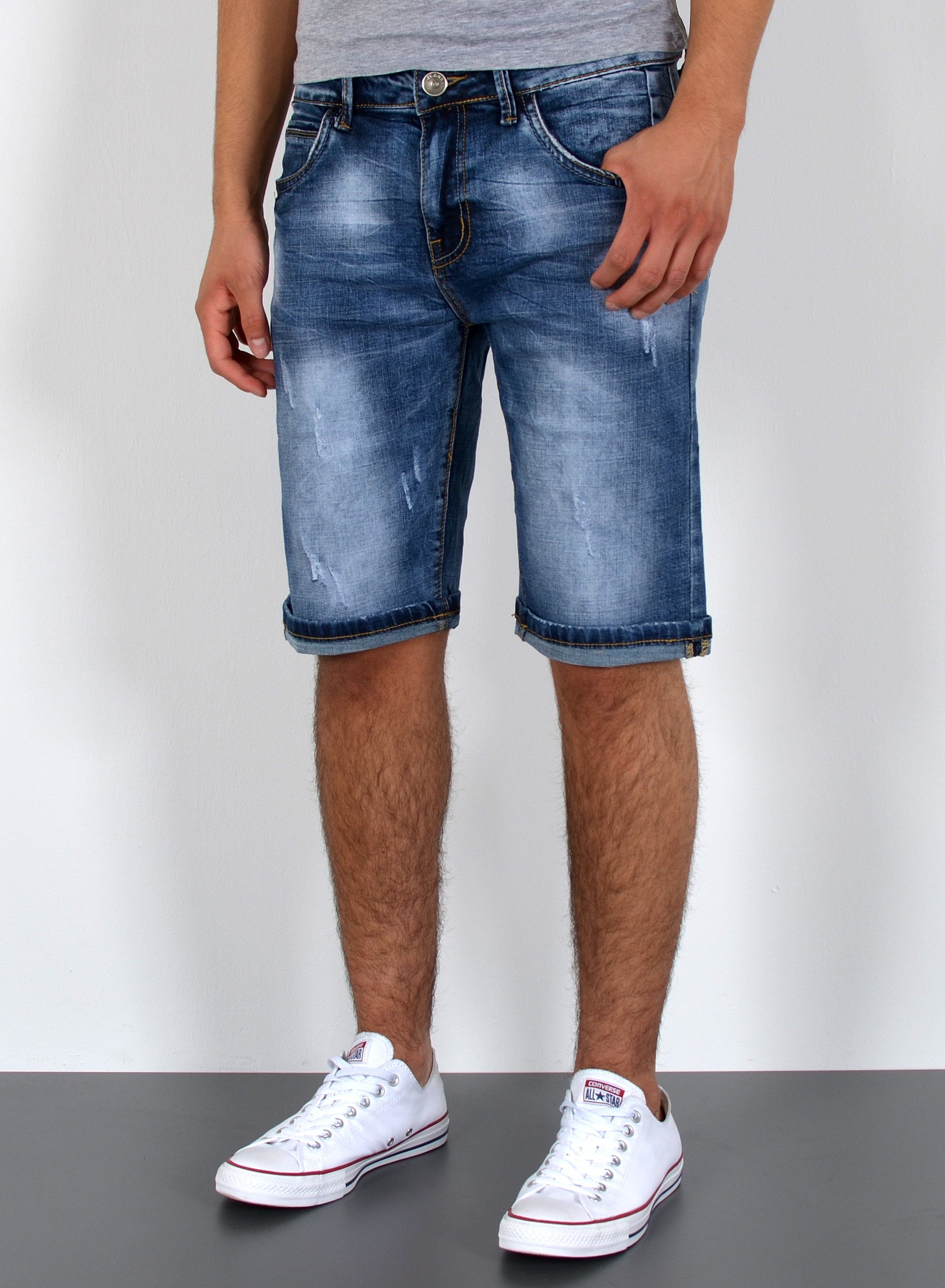 ESRA Jeansshorts Herren Sommerhose Jeans Shorts günstig online kaufen