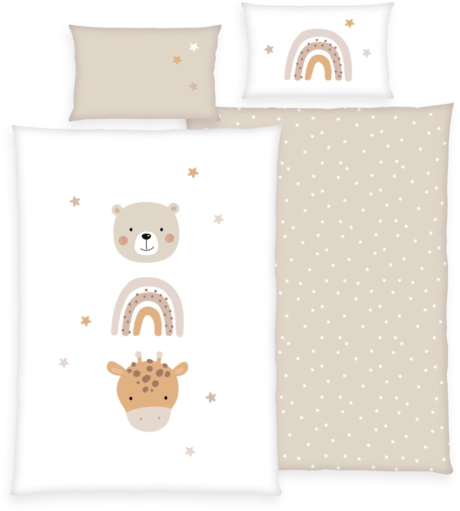 Herding Bettwäsche-Set  Little Friends ¦ mehrfarbig ¦ Maße (cm): B: 100 H: günstig online kaufen
