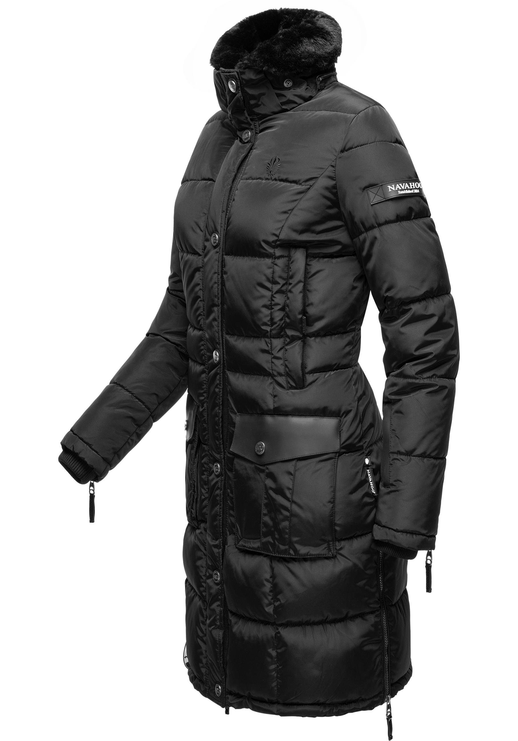 Navahoo Steppmantel "Sinja", stylischer Winter Parka mit edlem Fellimitat günstig online kaufen
