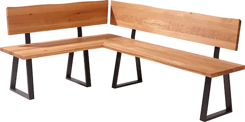 massivline&more Eckbank "Oviedo 4", modernes Design, Gestell aus massivem M günstig online kaufen