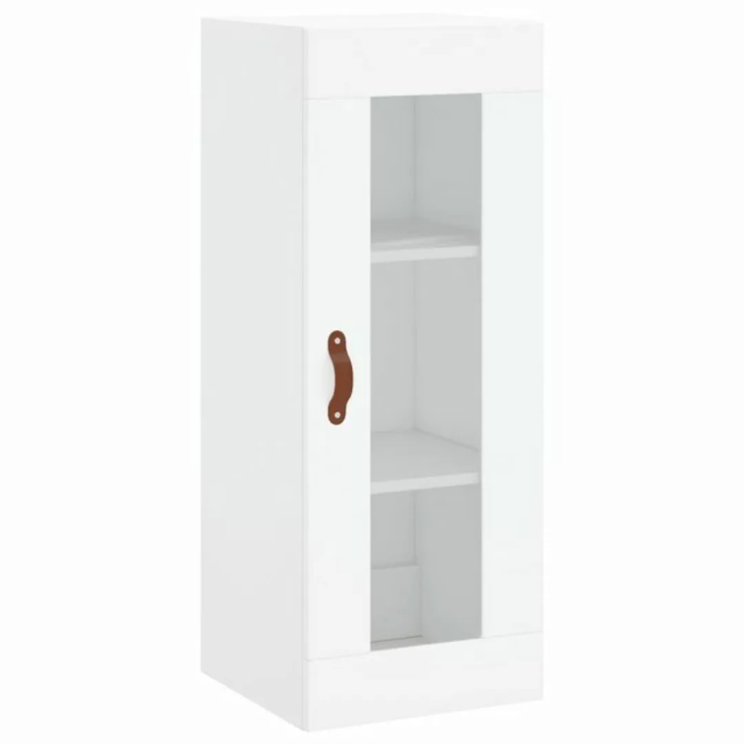 vidaXL Hängeschrank Wandschrank Weiß 34,5x34x90 cm Glas Vitrine Hängeschran günstig online kaufen