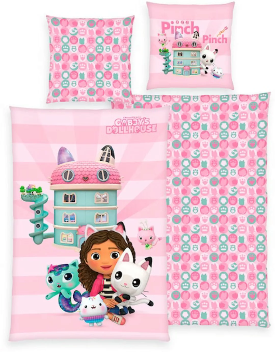 Dreamworks Gabby’s Dollhouse Kinderbettwäsche »Gabbys Dollhouse«, (2 tlg.), günstig online kaufen