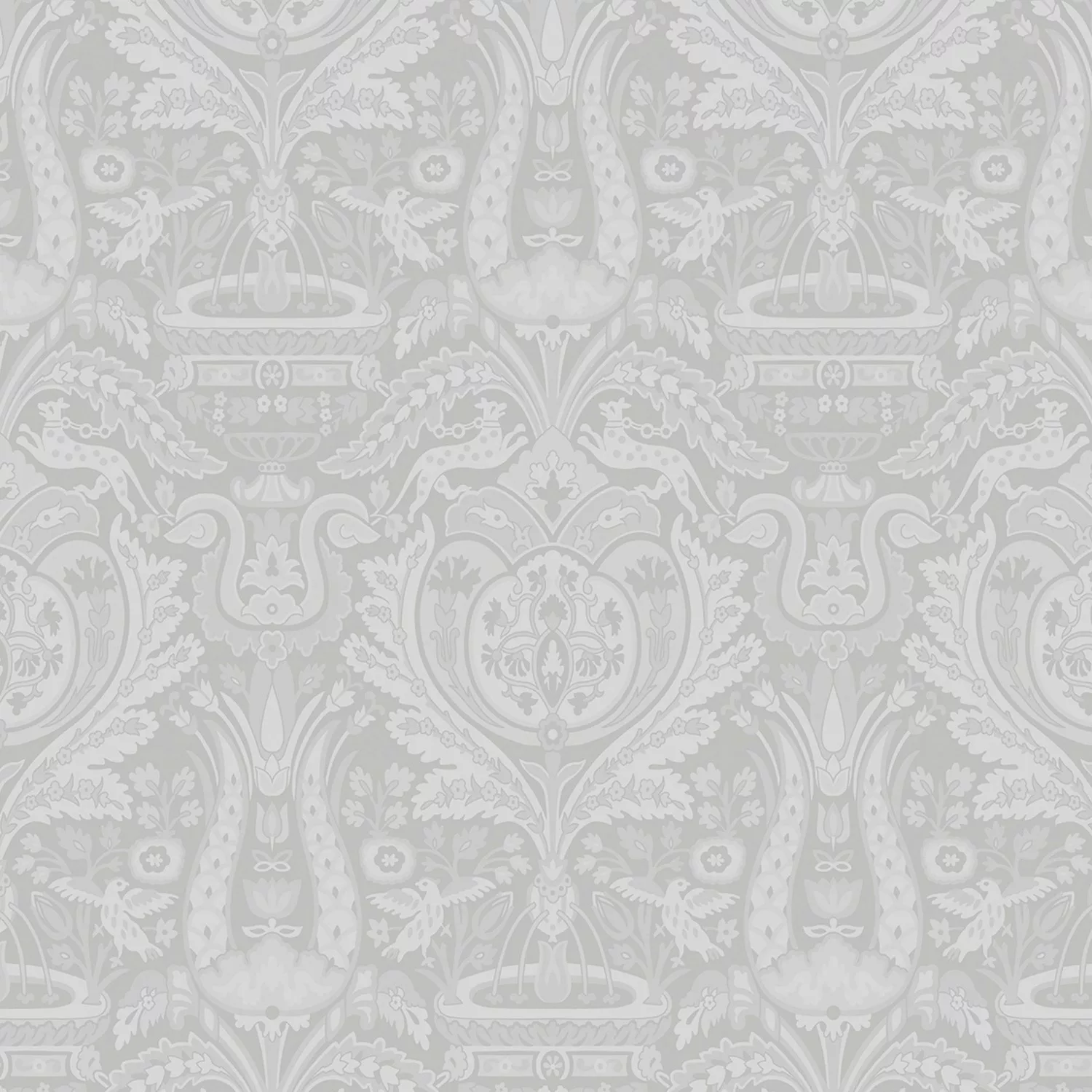 Laura Ashley Vliestapete Heraldic Damask Slate Grey 10,05 x 0,52 m günstig online kaufen