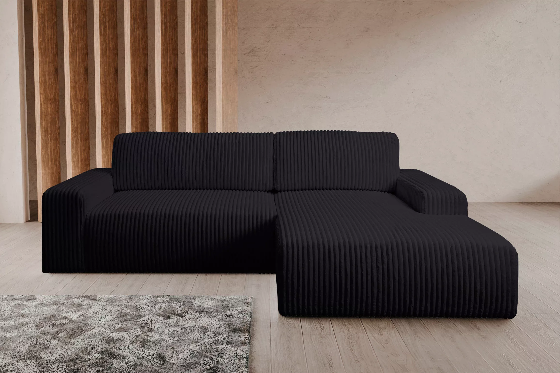 WERK2 Ecksofa "Hugo-L L-Form", Design Ecksofa in Cord mit Schlaffunktion & günstig online kaufen