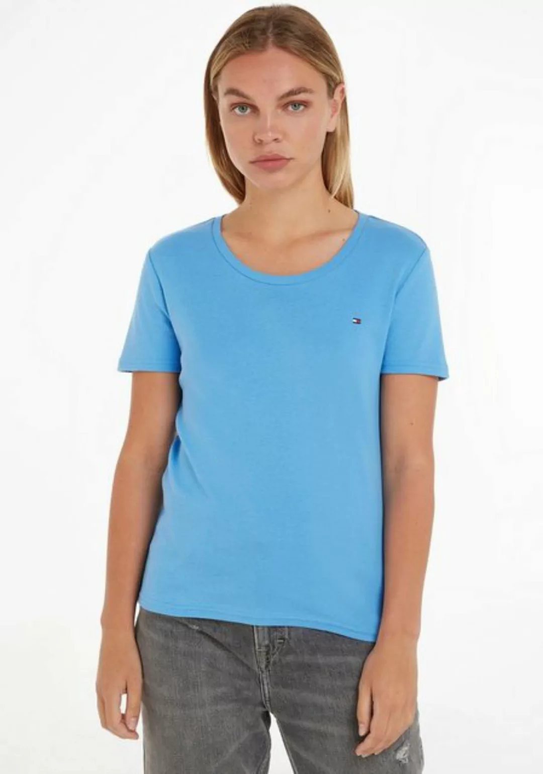 Tommy Hilfiger T-Shirt SLIM CODY RIB C-NK SS mit dezenter Tommy Hilfiger Lo günstig online kaufen