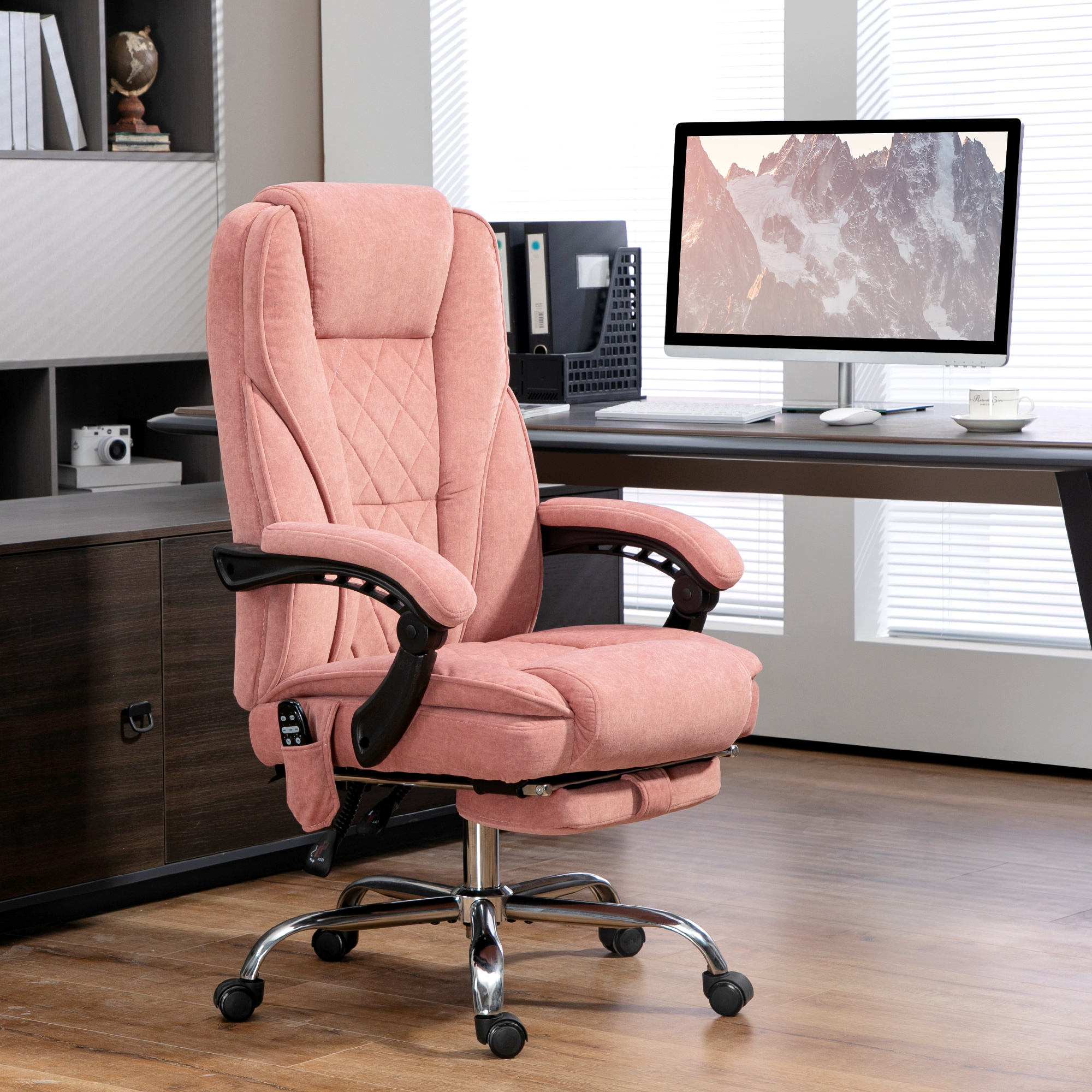 Vinsetto Bürostuhl mit Vibrtationsmassage, Ergonomischer Schreibtischstuhl günstig online kaufen