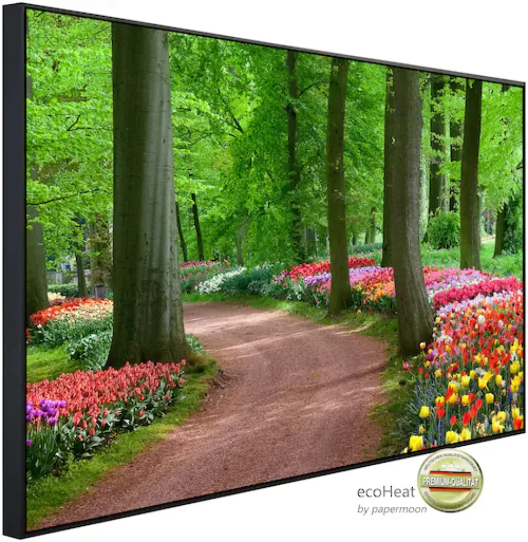 Papermoon Infrarotheizung »Tulpen Frühlingslandschaft«, sehr angenehme Stra günstig online kaufen