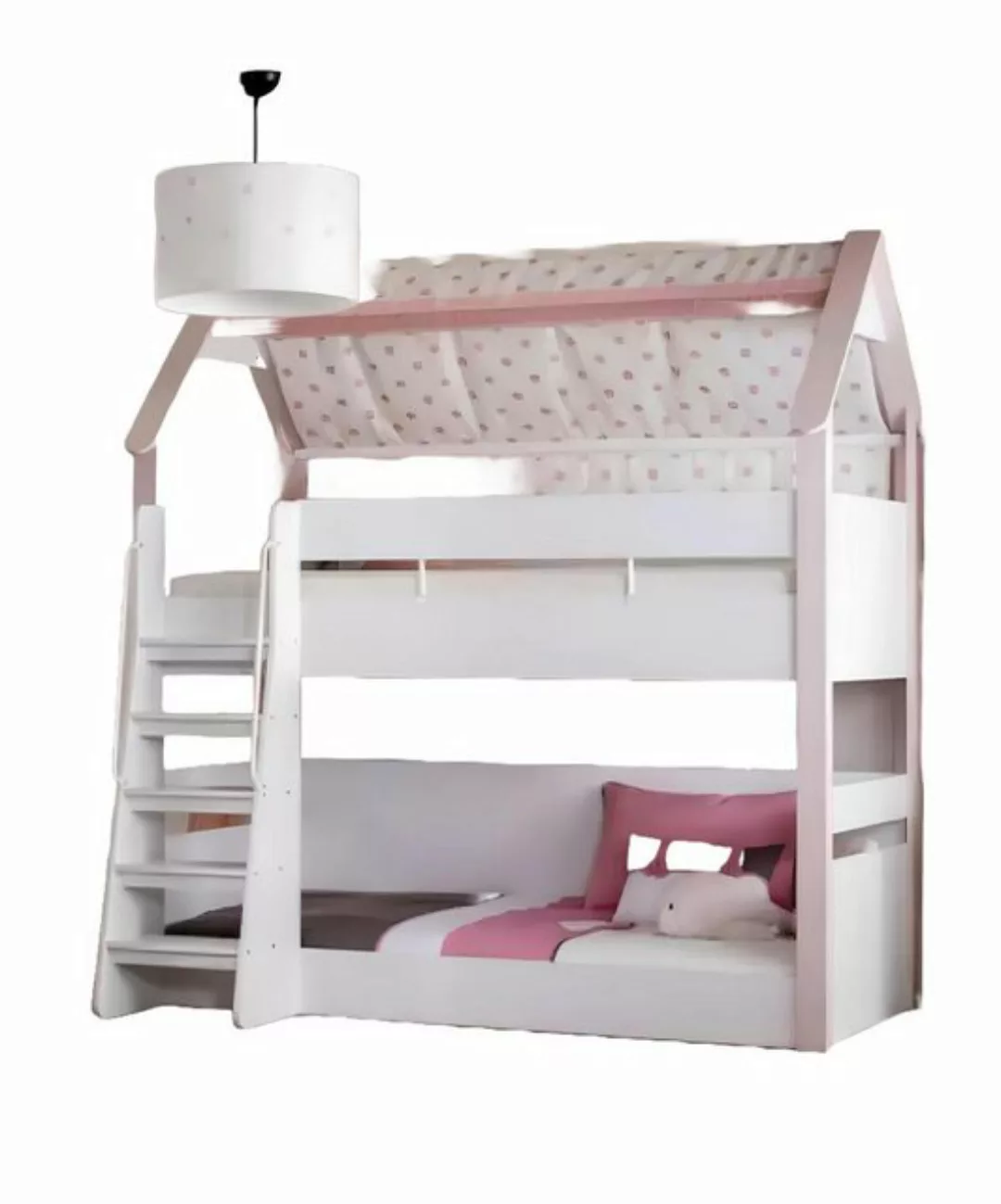 JVmoebel Etagenbett Modern Etagenbett Kinderzimmer Bett Holz Rosa Hochbett günstig online kaufen