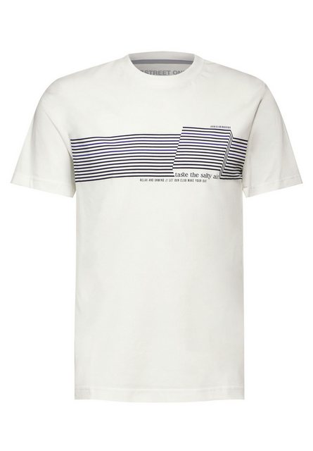 STREET ONE MEN Rundhalsshirt aus reiner Baumwolle günstig online kaufen