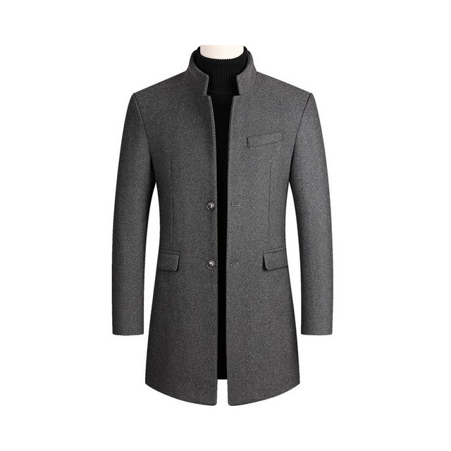 Truyuety Trenchcoat Wintermantel Herren Slim Fit Business Mantel Lang Trenc günstig online kaufen