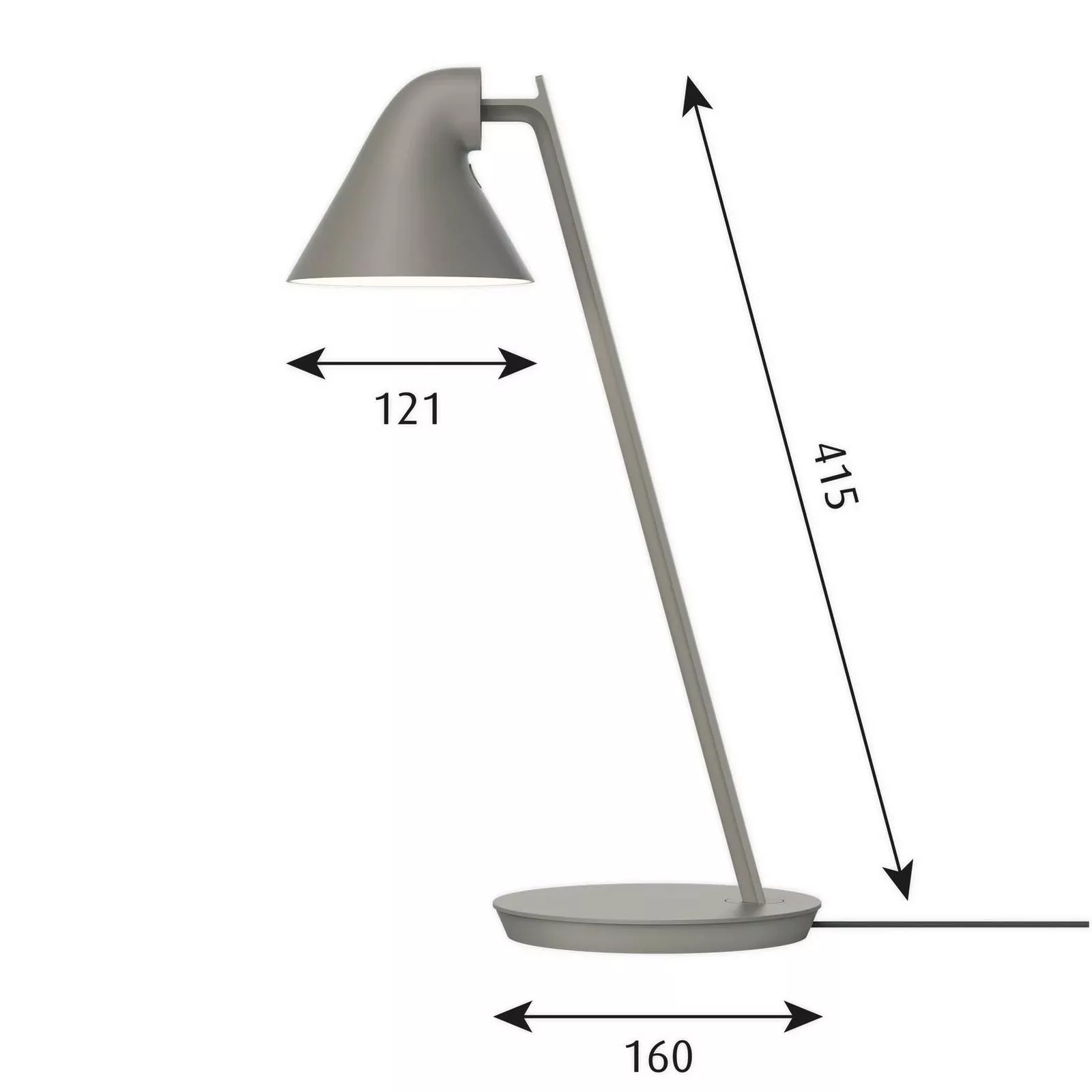 Louis Poulsen - NJP Mini LED Tischleuchte - taupe/pulverbeschichtet/BxH 16x günstig online kaufen