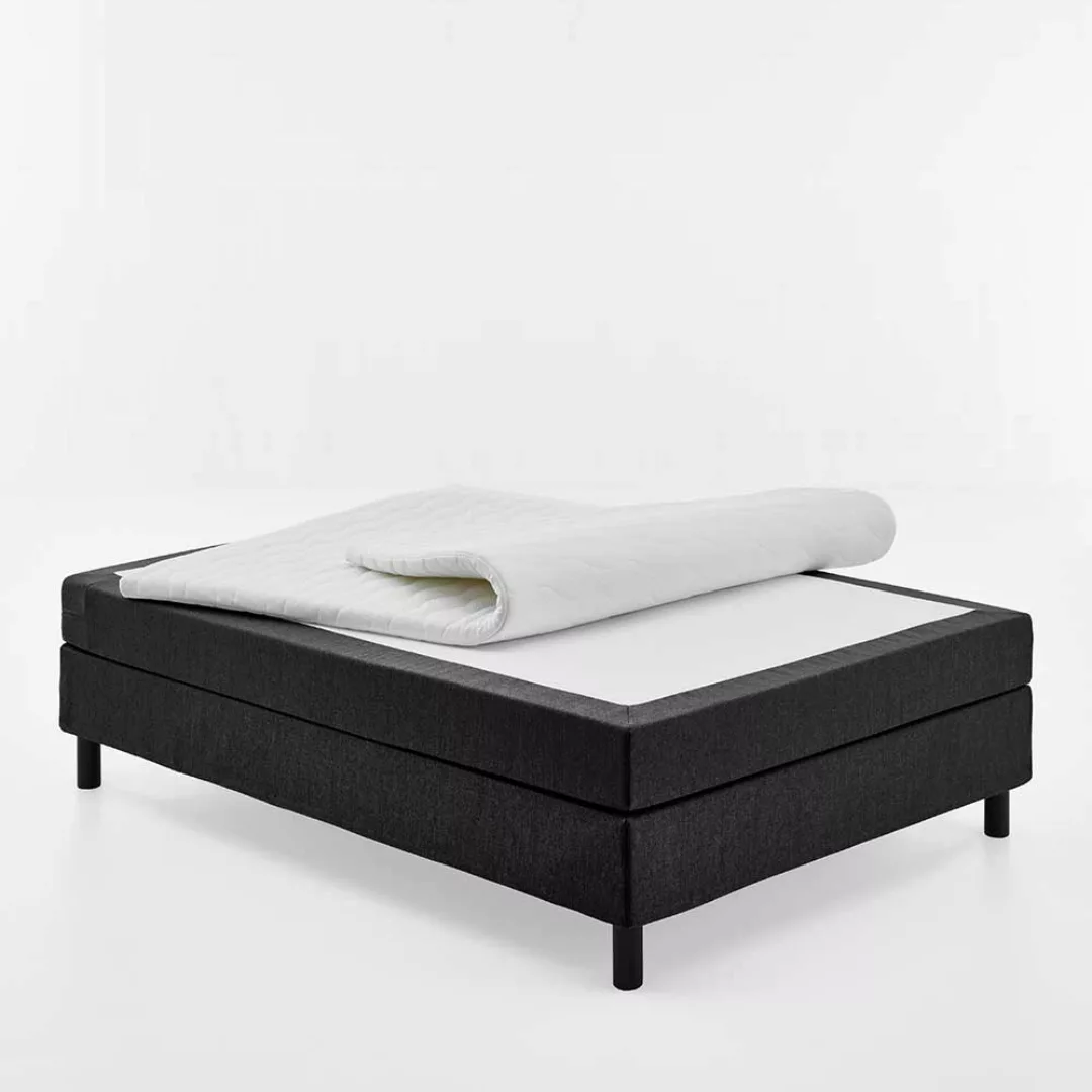 Boxspring ohne Kopfteil in Schwarz Matratzen H2 günstig online kaufen