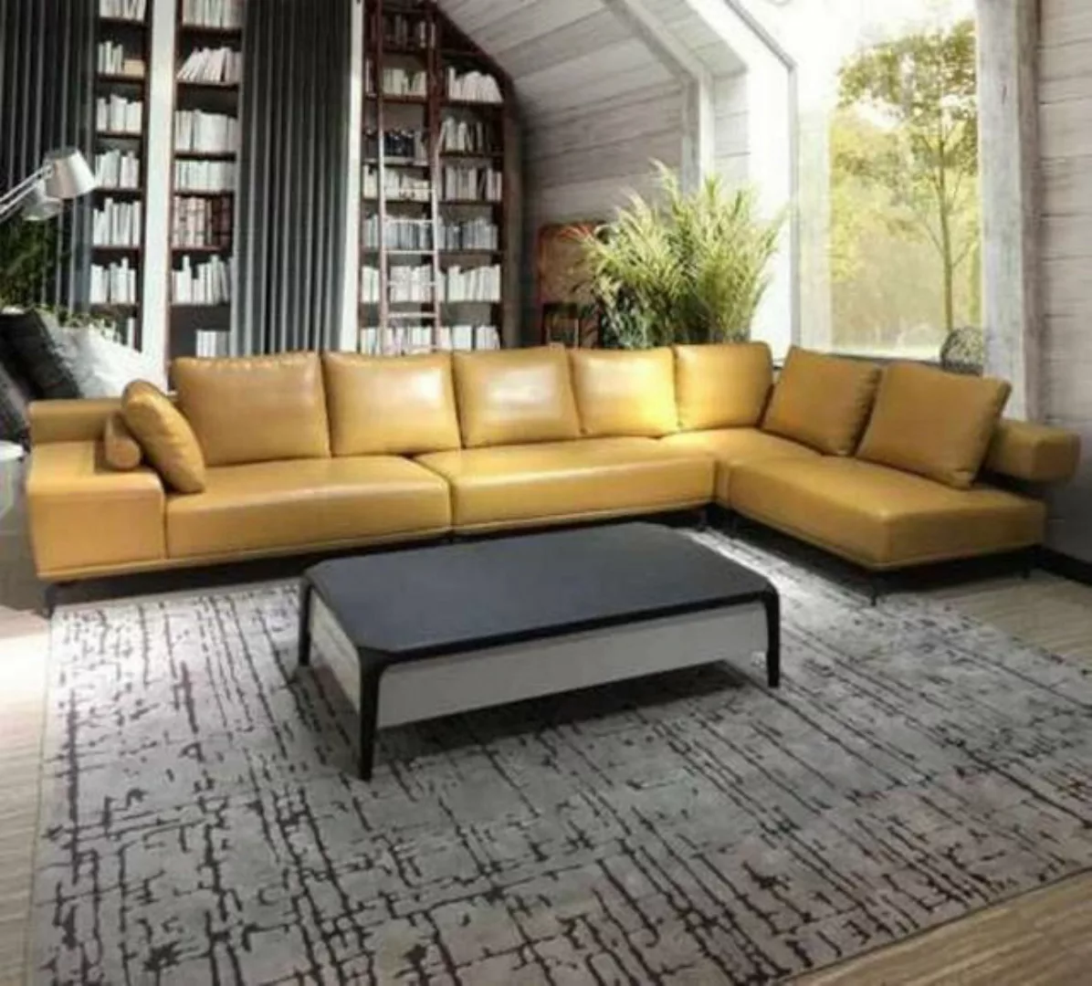 JVmoebel Ecksofa, Italienische Möbel Sitz Leder Zimmer Couchen Sofa Garnitu günstig online kaufen